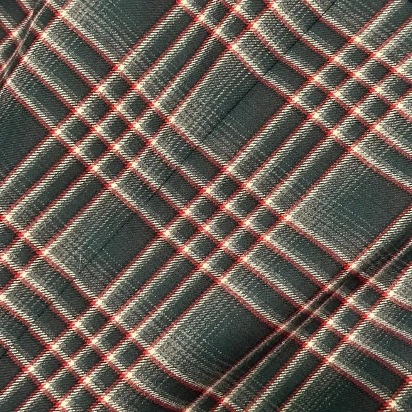 PENDLETON Skirt 100% Wool Flannel Gray Blue Burgundy White Plaid size 10