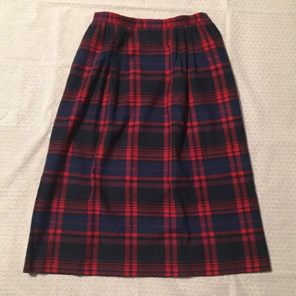 PENDLETON VTG VINTAGE tartan plaid wool skirt vintage vtg USA