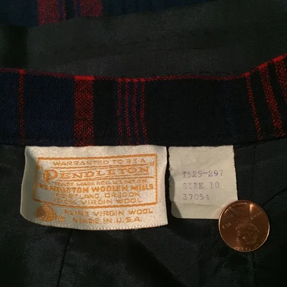 PENDLETON VTG VINTAGE tartan plaid wool skirt vintage vtg USA