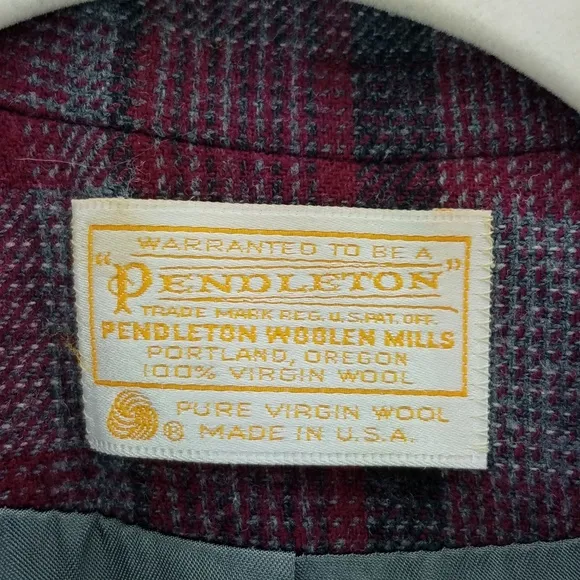 Pendleton Wool Blazer Vintage Dark Academia