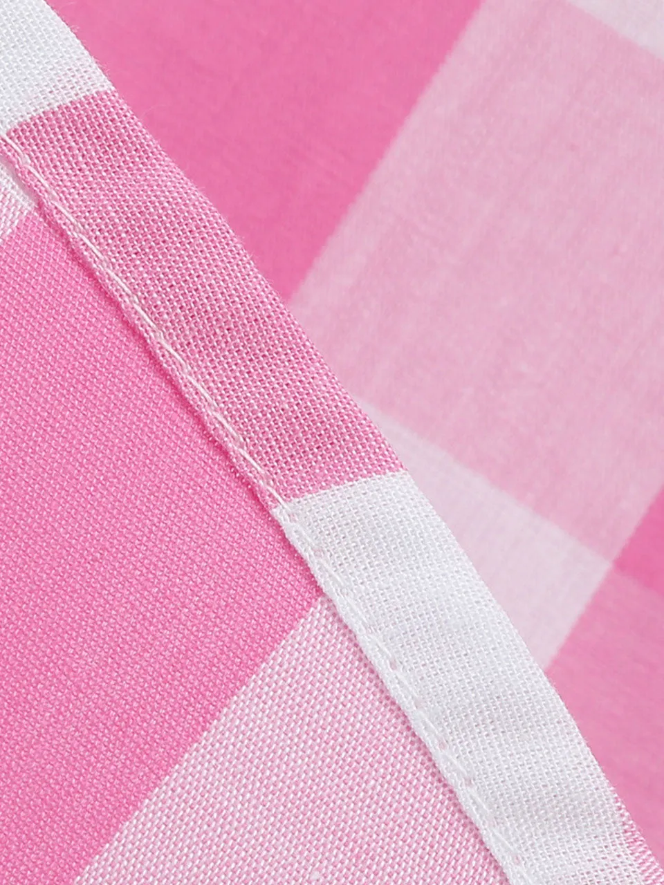 Pink And White Plaid Strap Classis Style Barbie Same Style 1950S Vintage Dress Set