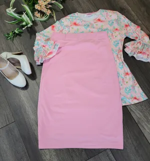Pink Midi Skirts