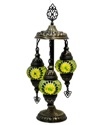 Pistia Boho Handcrafted 3 Tiered Mosaic Table Lamp