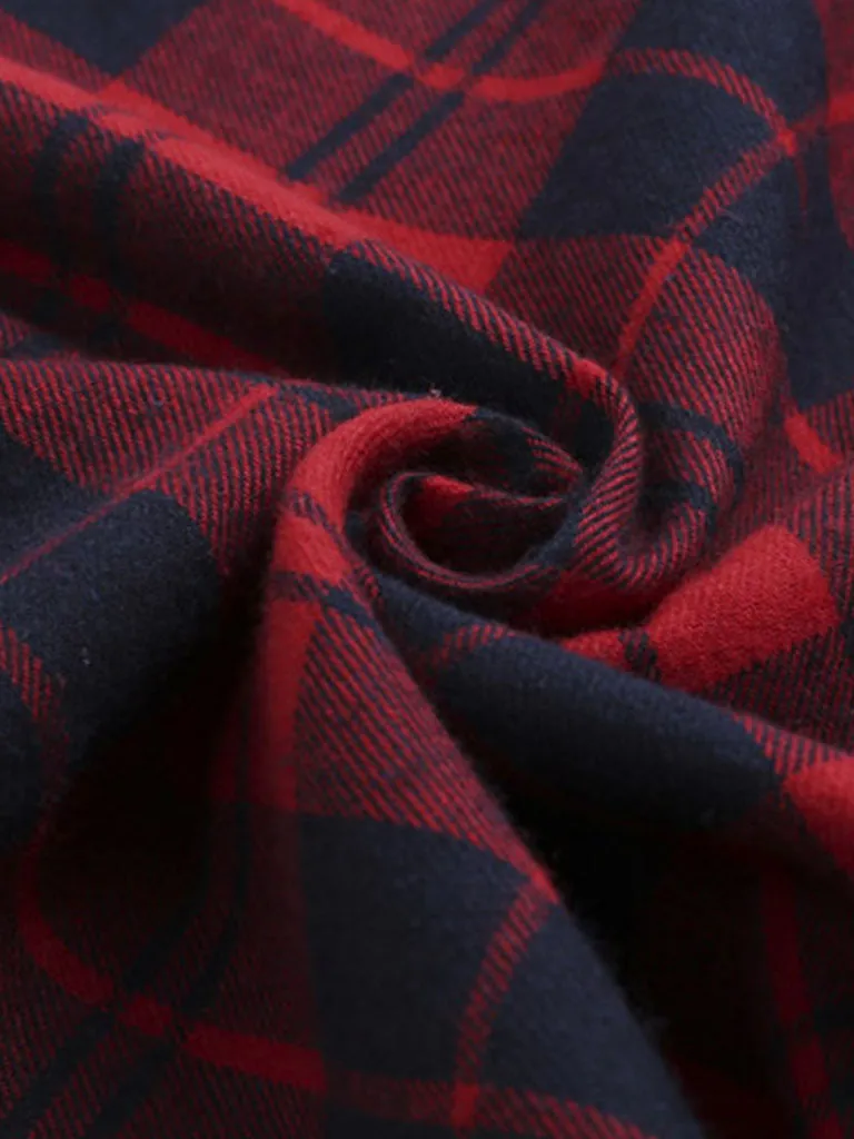 Plaid 3/4 Sleeve 1950S Vintage Dress With Bow Belt