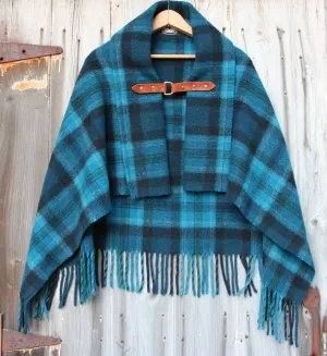 Plaid Blanket Poncho