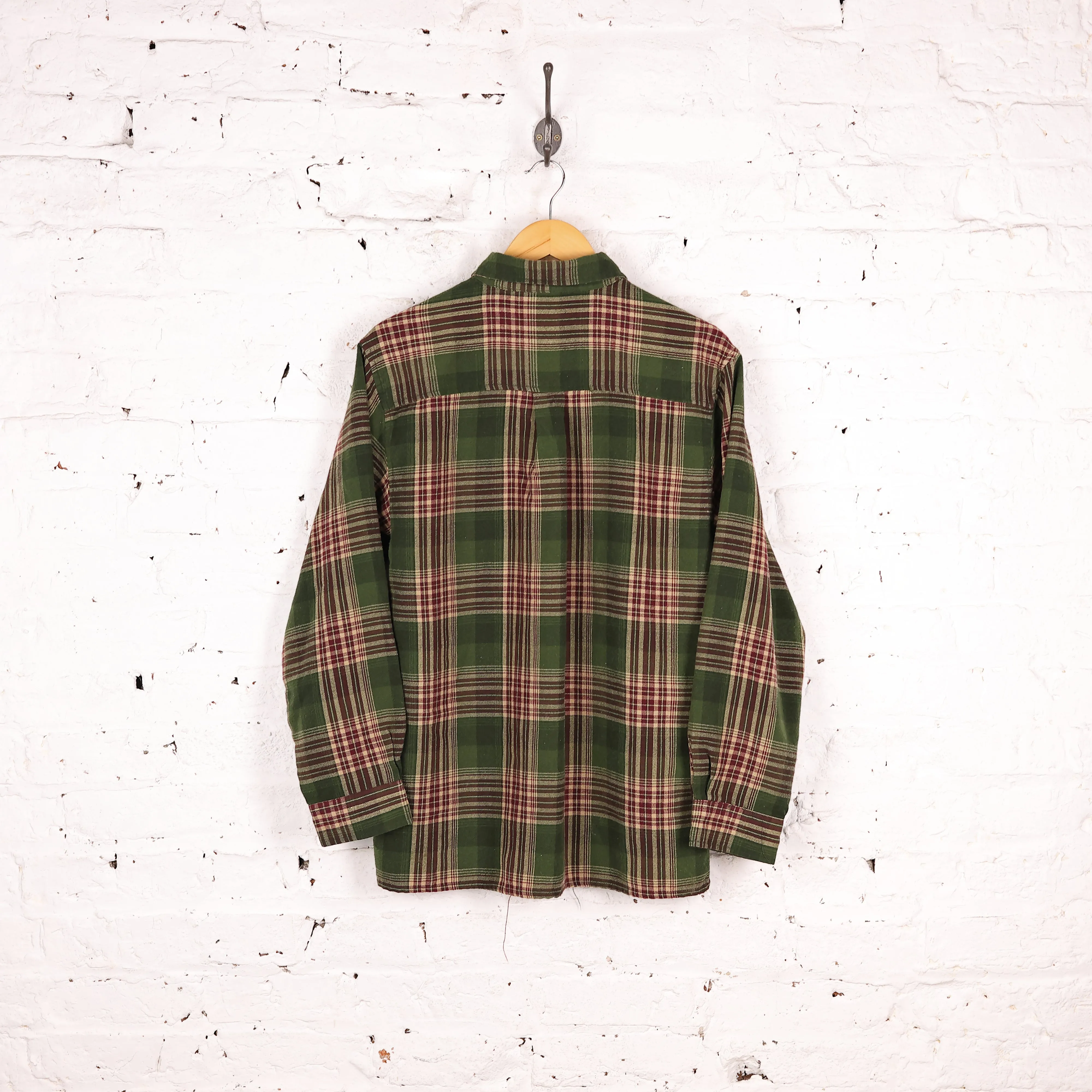 Plaid Check Shirt - Green - M