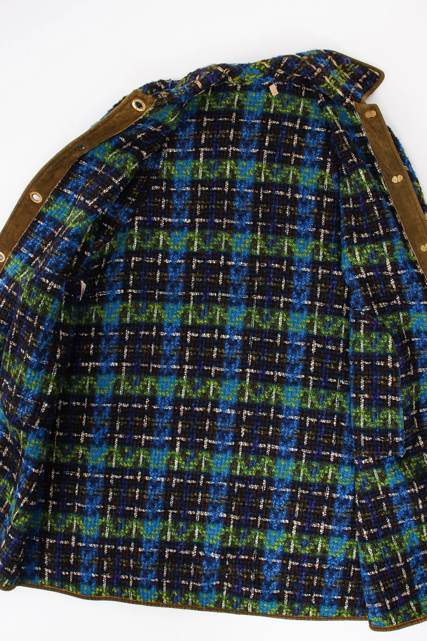 Plaid Tweed Blanket Coat
