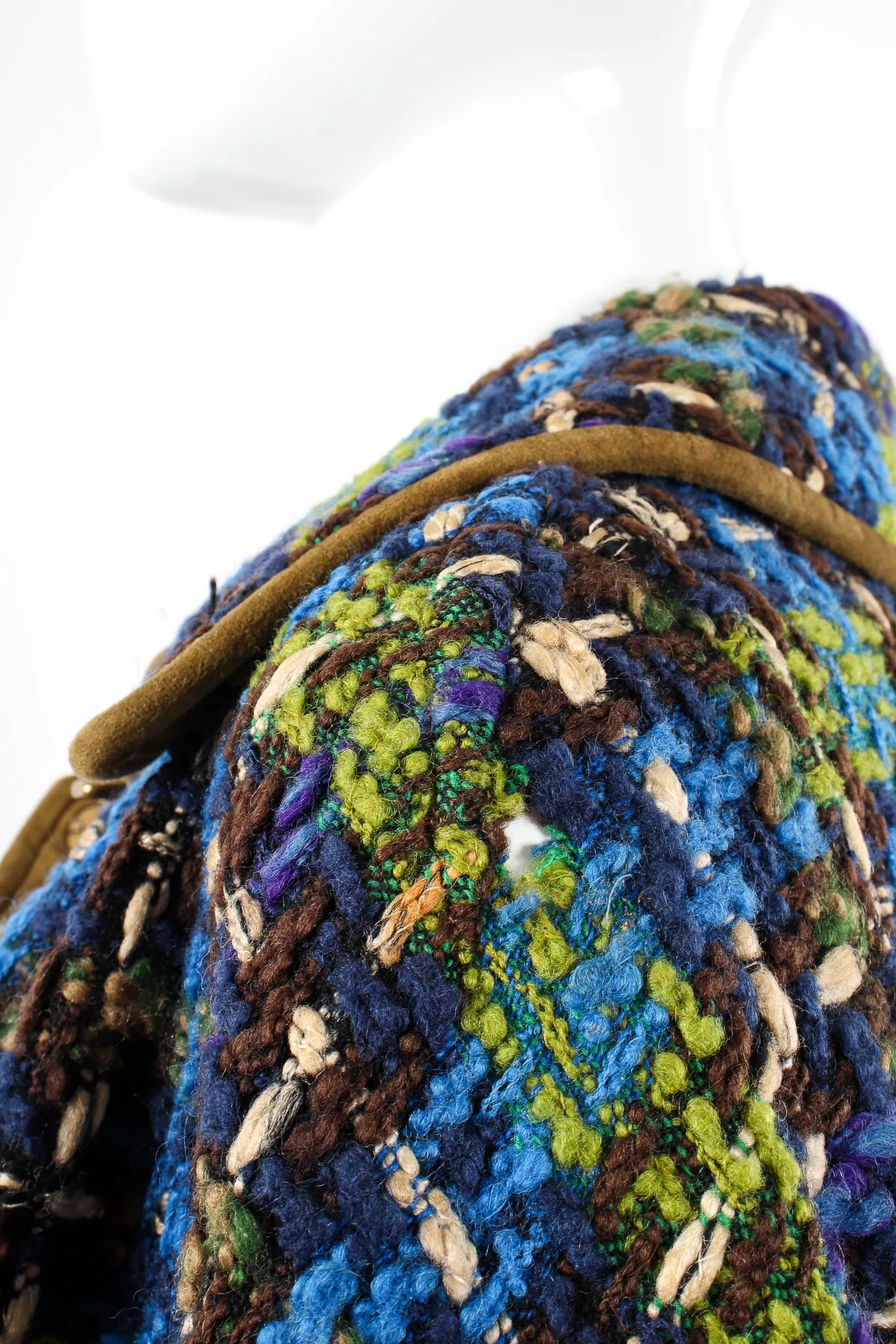 Plaid Tweed Blanket Coat