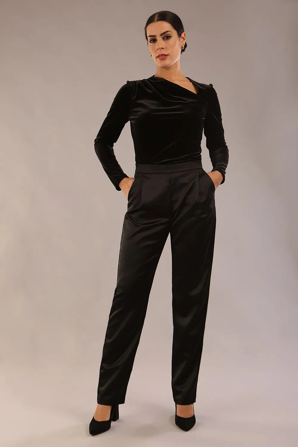 (PRE-ORDER) Rhea Satin Stretch Trousers