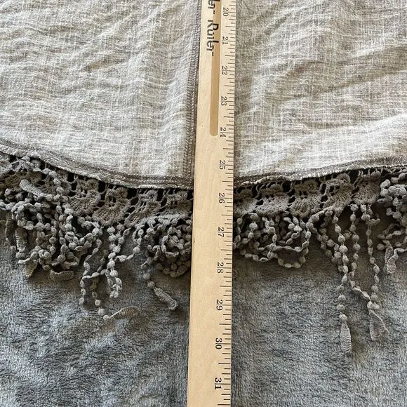 PRETTY ANGEL Cardigan Womens L/XL Brown Lace  Ruffled Boho Whimsigoth Fairycore