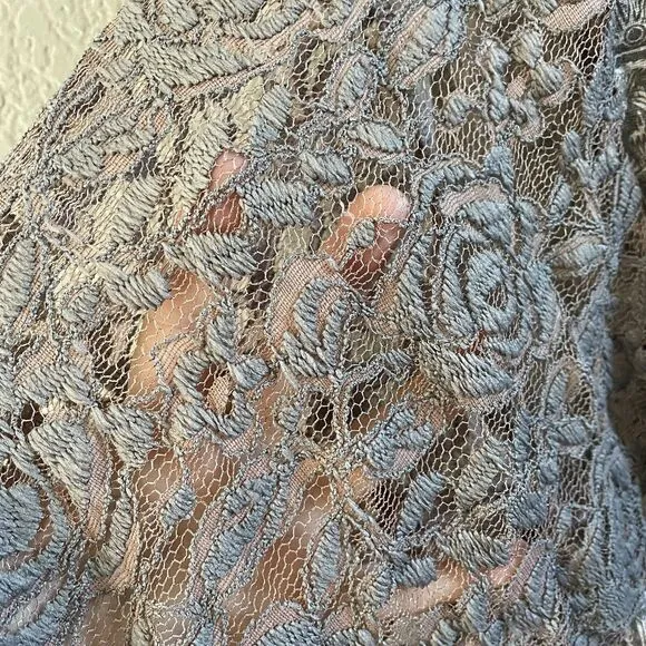 PRETTY ANGEL Cardigan Womens L/XL Brown Lace  Ruffled Boho Whimsigoth Fairycore