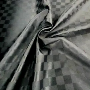 Pu Leather Checkered Fabric 150 cm Black