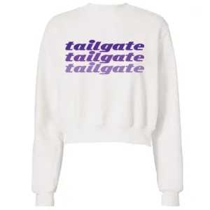 Purple Tailgate Text Sweatshirt