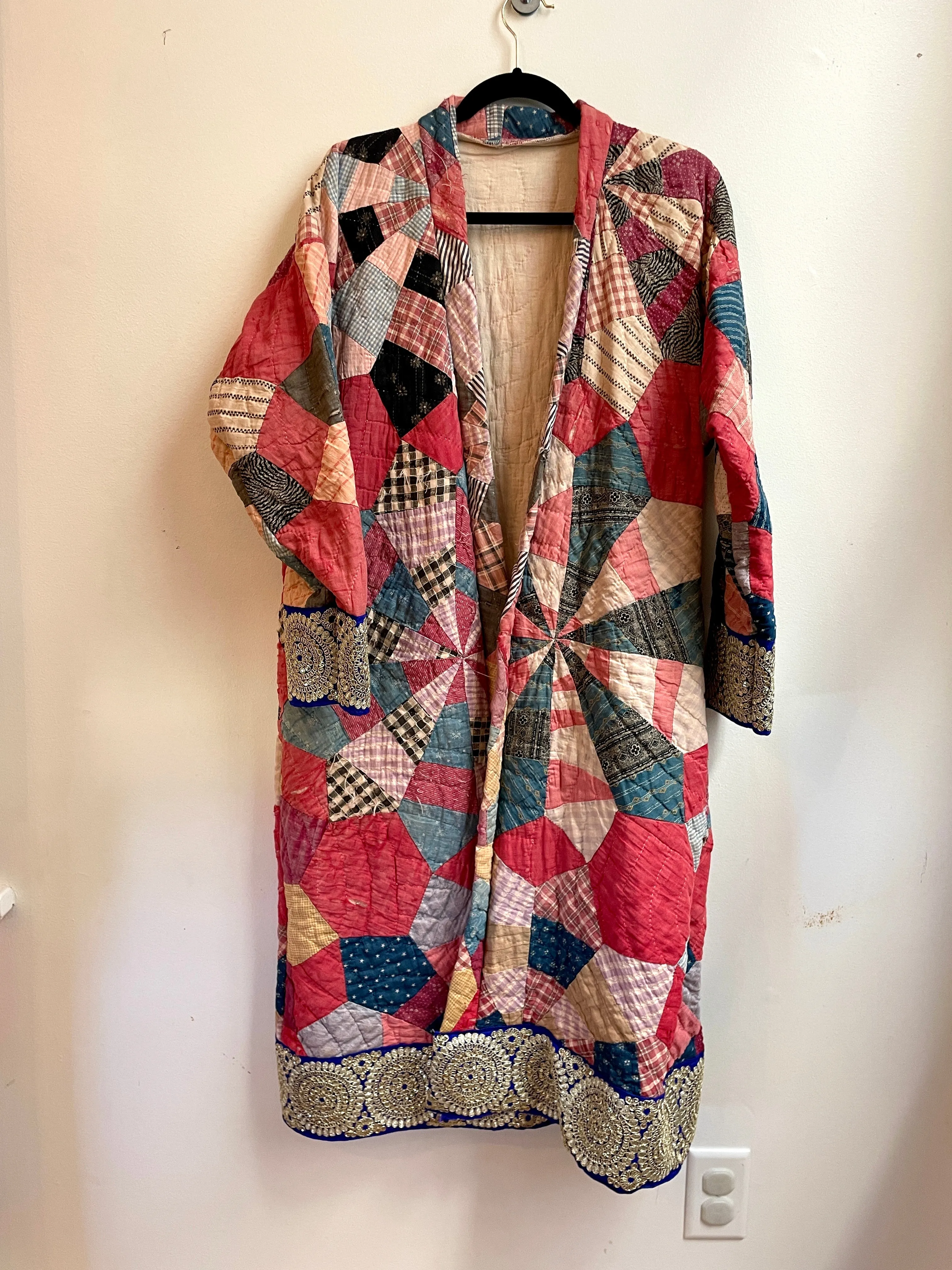 Quilted Caftan with 2 Beetle Applique's