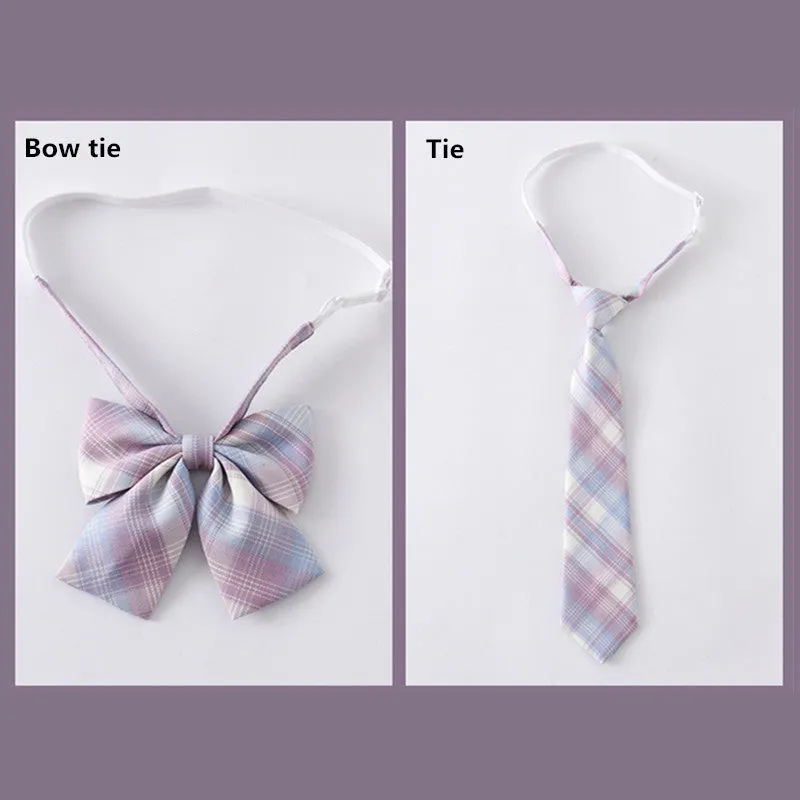 "JK PASTEL BLUE PURPLE PLAID" SKIRT UB2370