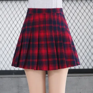 "PLAID WOOLEN" SKIRT K052702