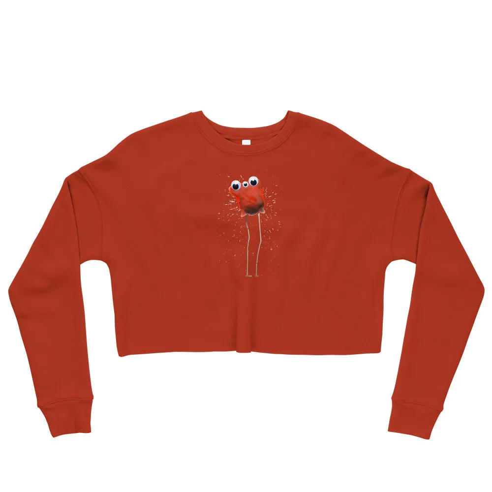 "Really Excited To Be Here" Adult Crop Sweatshirt
