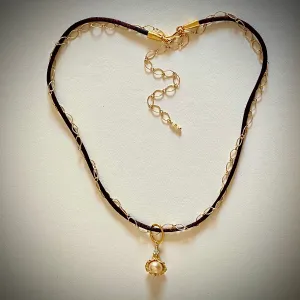 "Sunblush" One of a Kind Golden Cultured Freshwater Pearl Necklace by Arpaia
