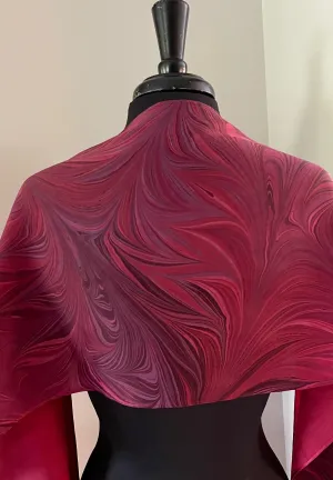 Red Flame Charmeuse Silk 72x14” bold fun. This beautiful silk makes a unique dresser cover and scarf
