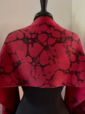 Red Italian Vein Charmeuse Silk 72x14” bold fun. This beautiful silk makes a unique dresser cover and scarf