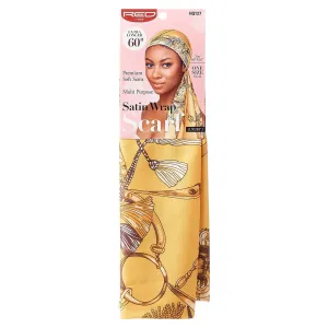 RED Satin Wrap Scarf 60"