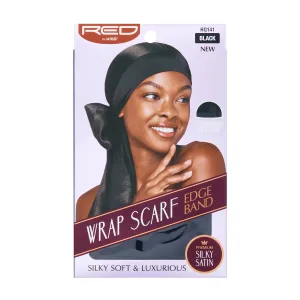 RED Wrap Scarf with Edge Band