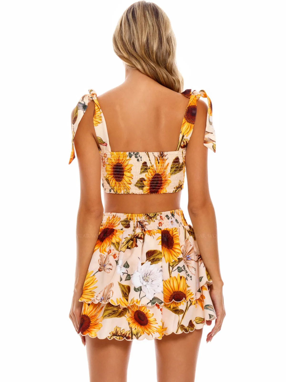 Rhea Crop-Cooper Skirt ::RET