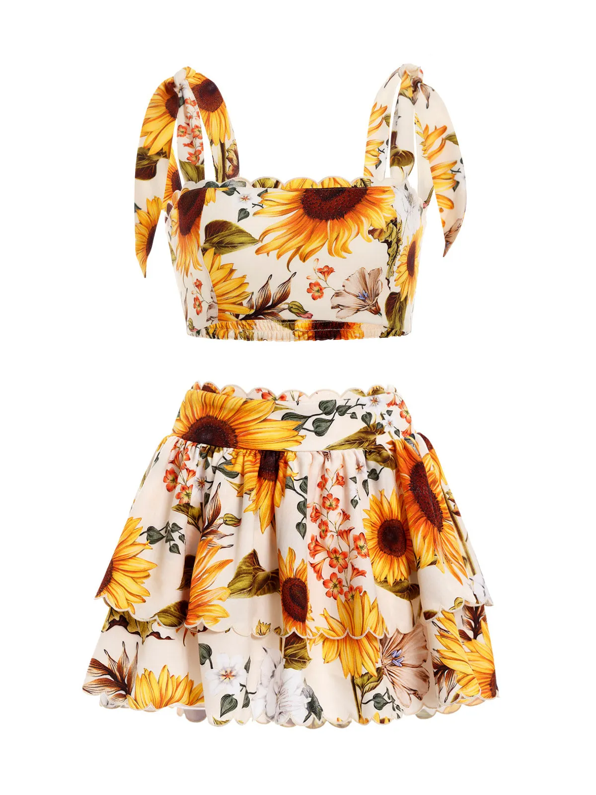 Rhea Crop-Cooper Skirt ::RET