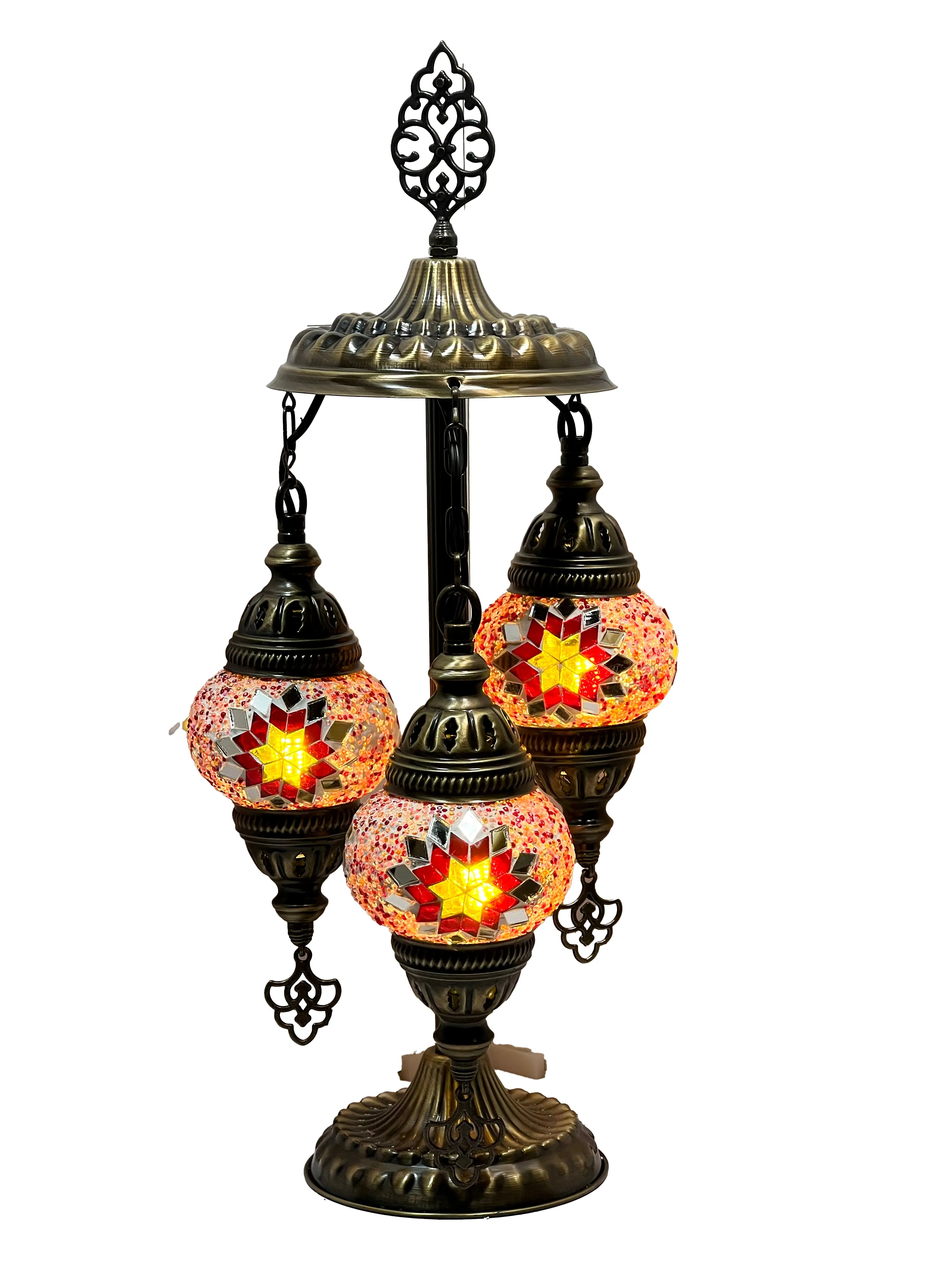 Rhodia Boho Handcrafted 3 Tiered Mosaic Table Lamp