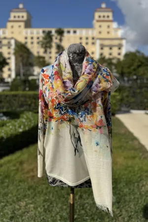 Richard Grand Multi-Color Floral Scarf