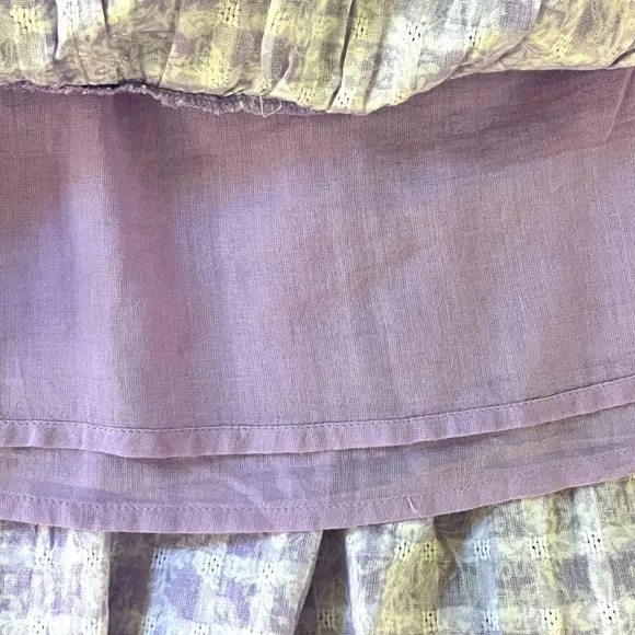 Roller Rabbit Darrel Pippa Dress Tiered in Lavender Green Girlhoodcore Size S