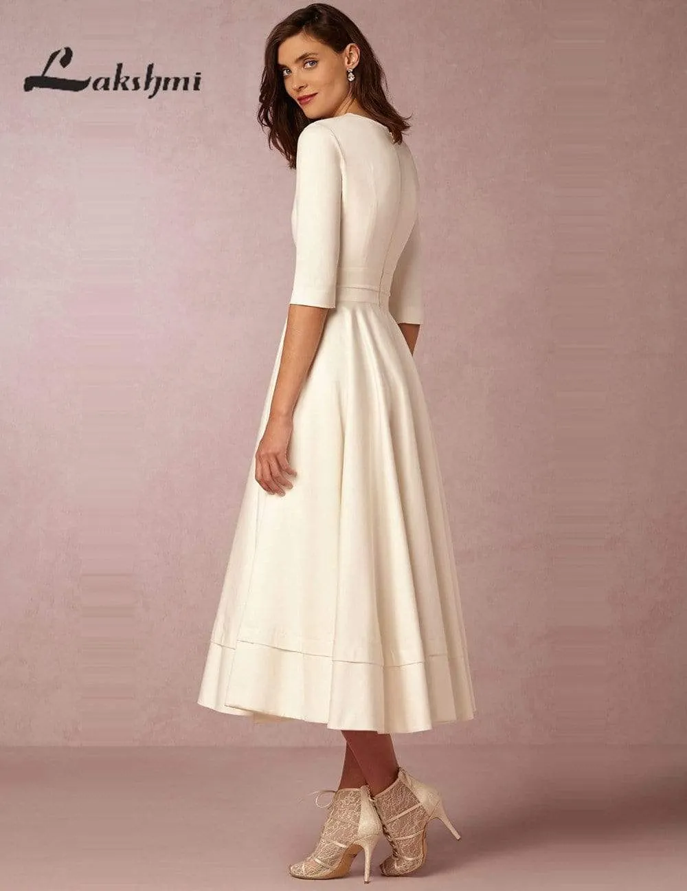 Roycebridal 2024 Wedding Dress Half Sleeves Vintage Bridal Gown