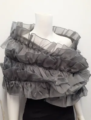 Ruched Organza Wrap