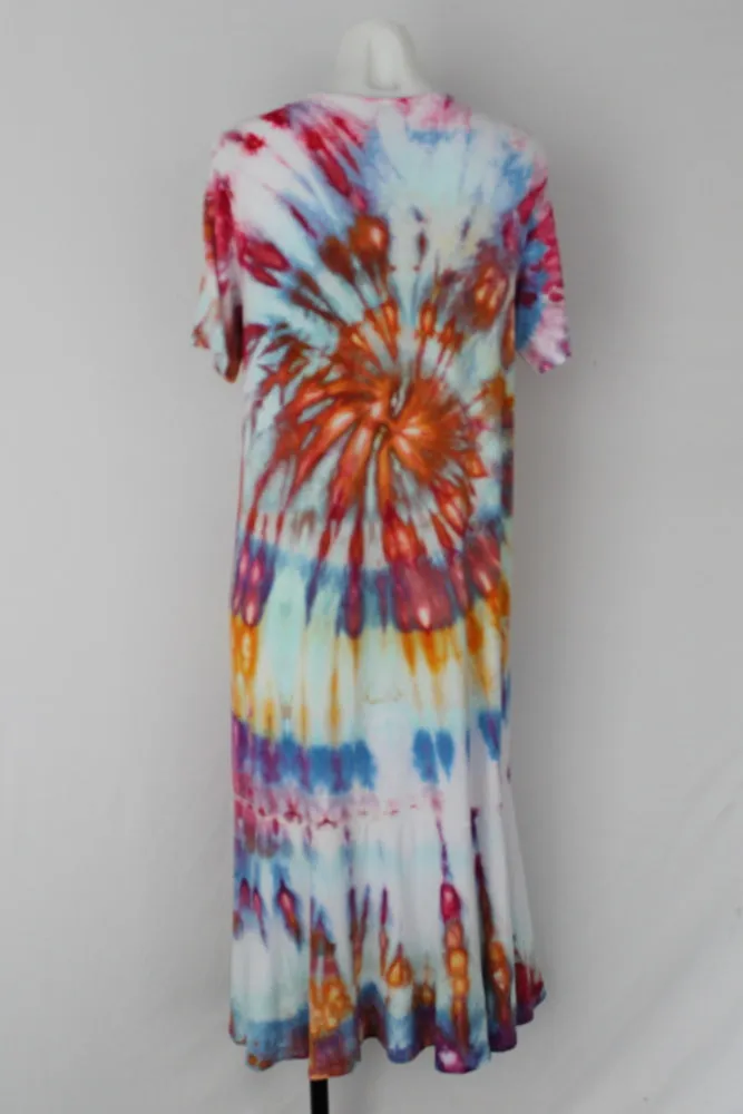 Ruffle Hem dress - size XL - Carnival spiral