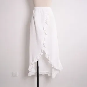 Ruffled Lace-up Sexy High Cross Beach Skirt