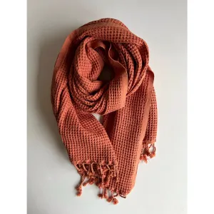 Rulo -  Cotton Waffle Scarf- Blush