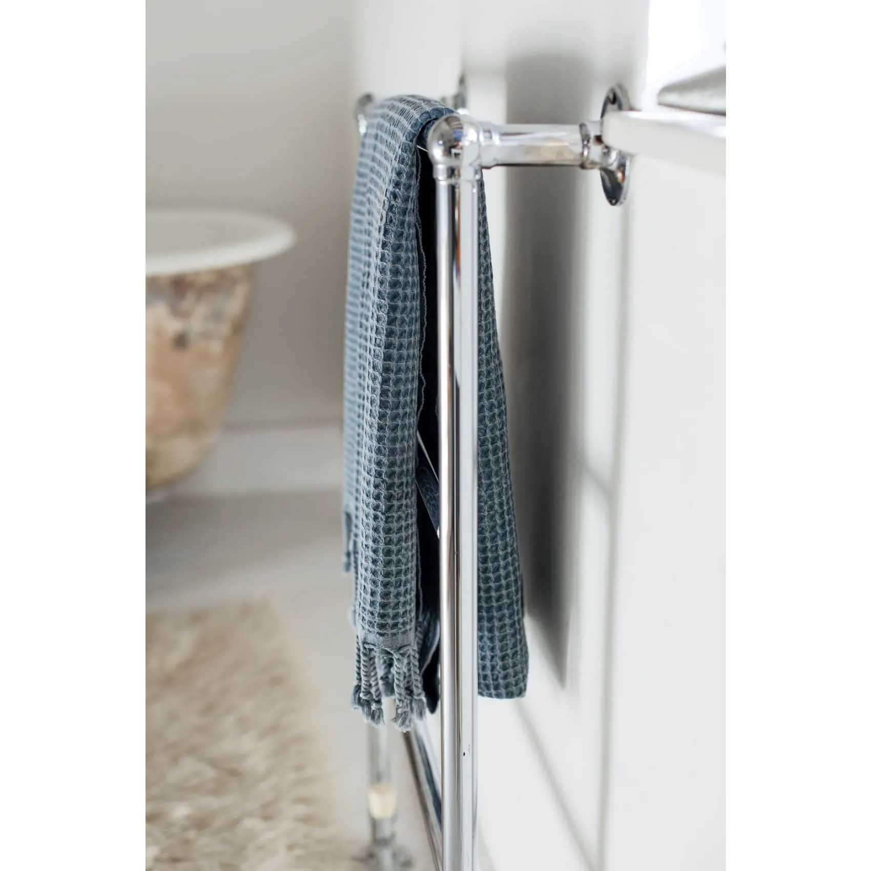 Rulo - Waffle Peshtemal in Marine Blue
