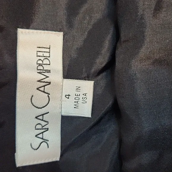 Sara Campbell Vintage blanket/plaid mini skirt with fringe hem &amp; side sz 4