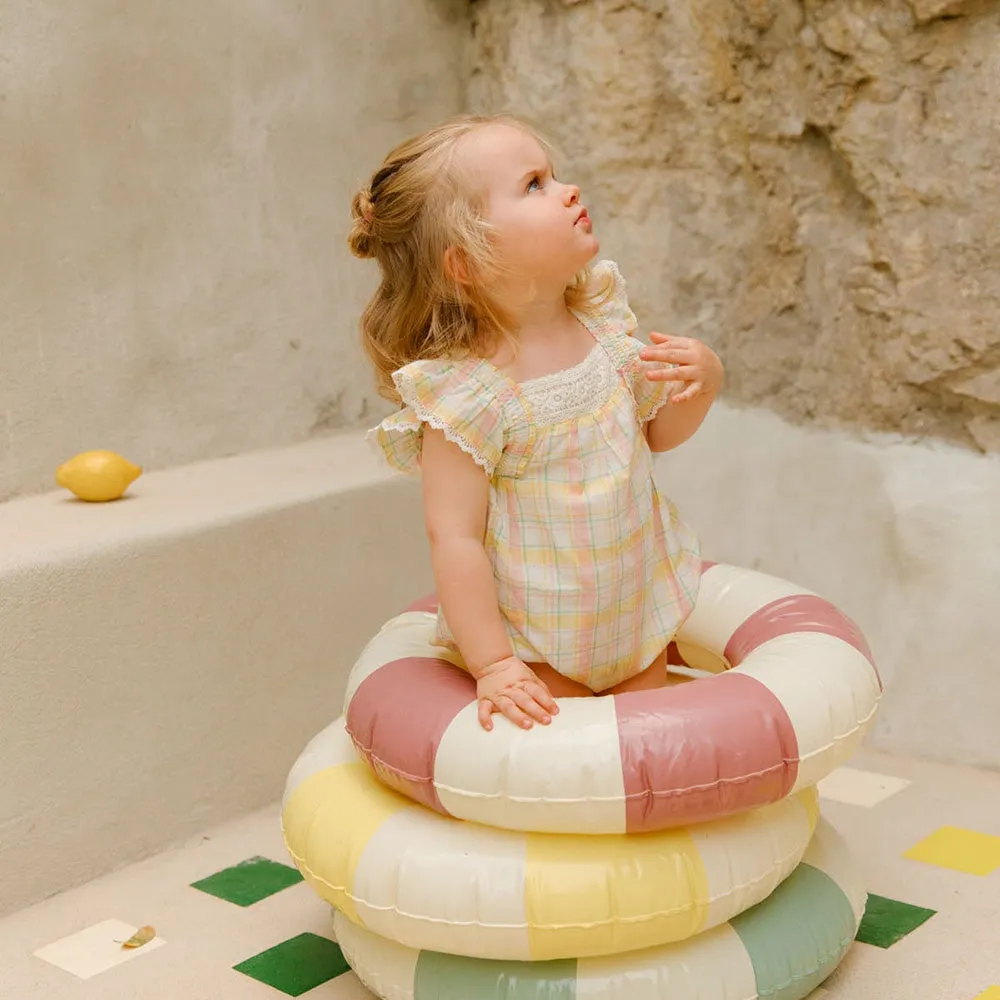 Savia Romper | Yellow Positano Checks