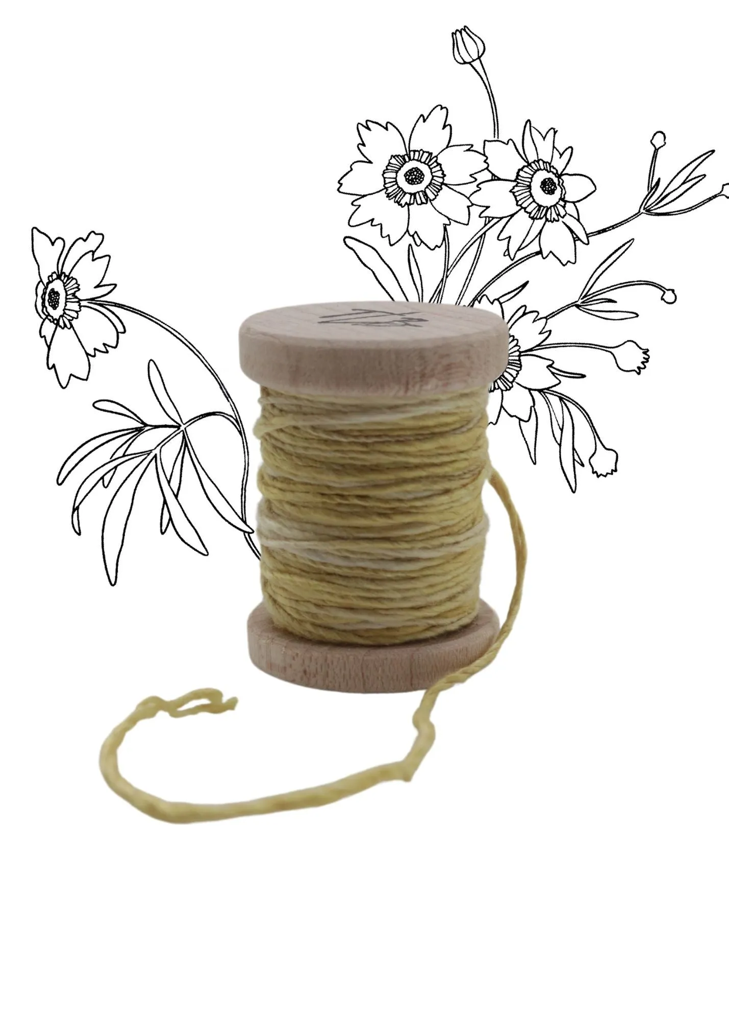 Shades of Gold Silk/Wool Twine, Hand Spun and Naturally Dyed.
