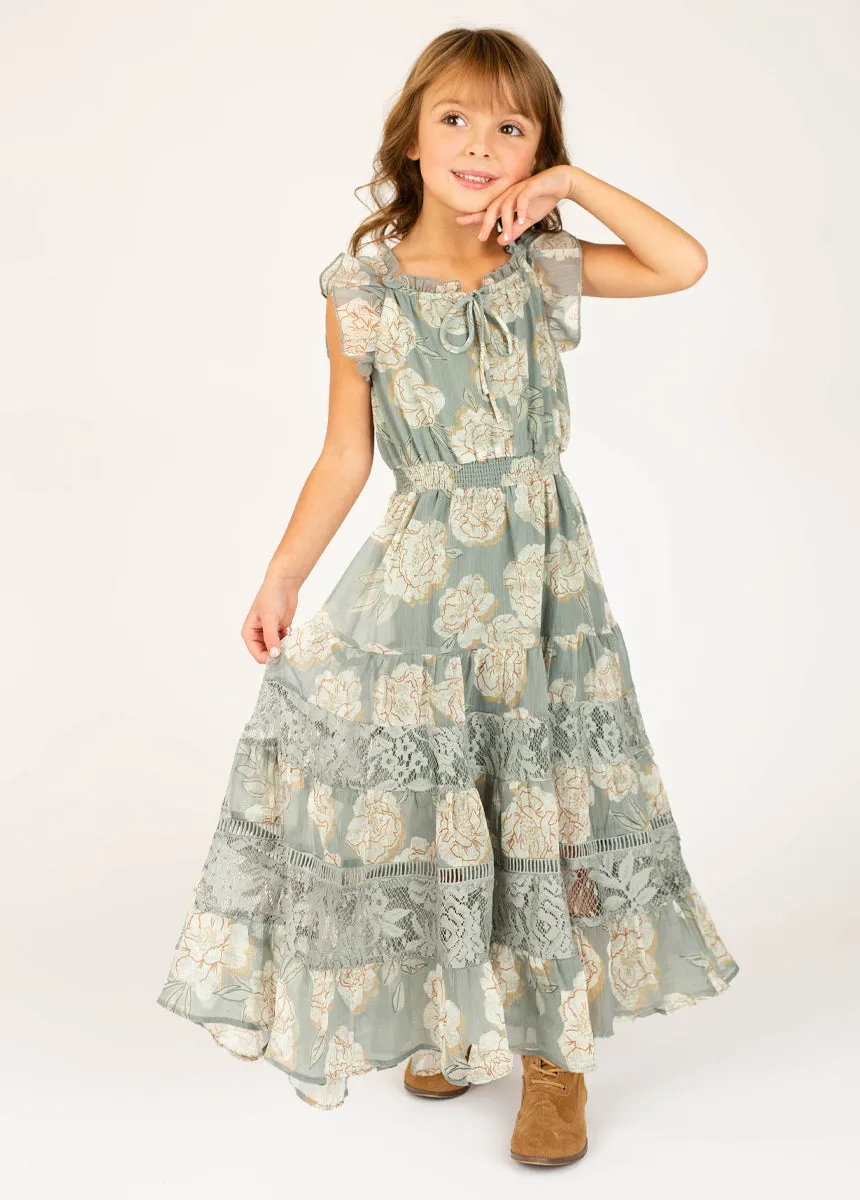 Shira Dress in Neutral Green