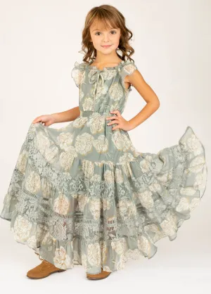 Shira Dress in Neutral Green