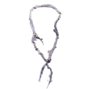 Silk & Skull Wrap Necklace