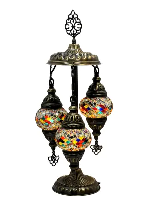 Sparkle Boho Handcrafted 3 Tiered Mosaic Table Lamp