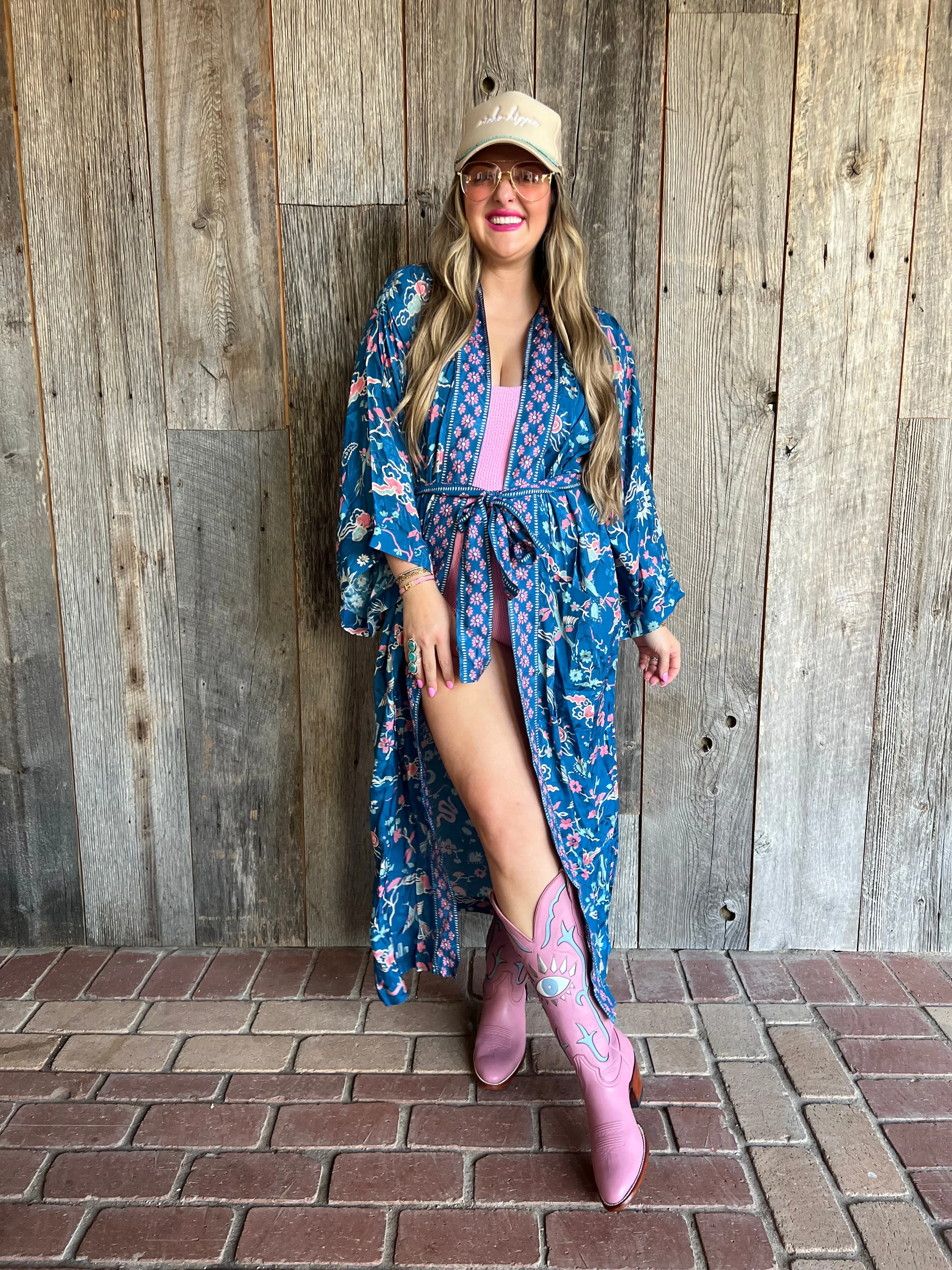 {Spell} Desert Bandita Maxi Robe - Cobalt