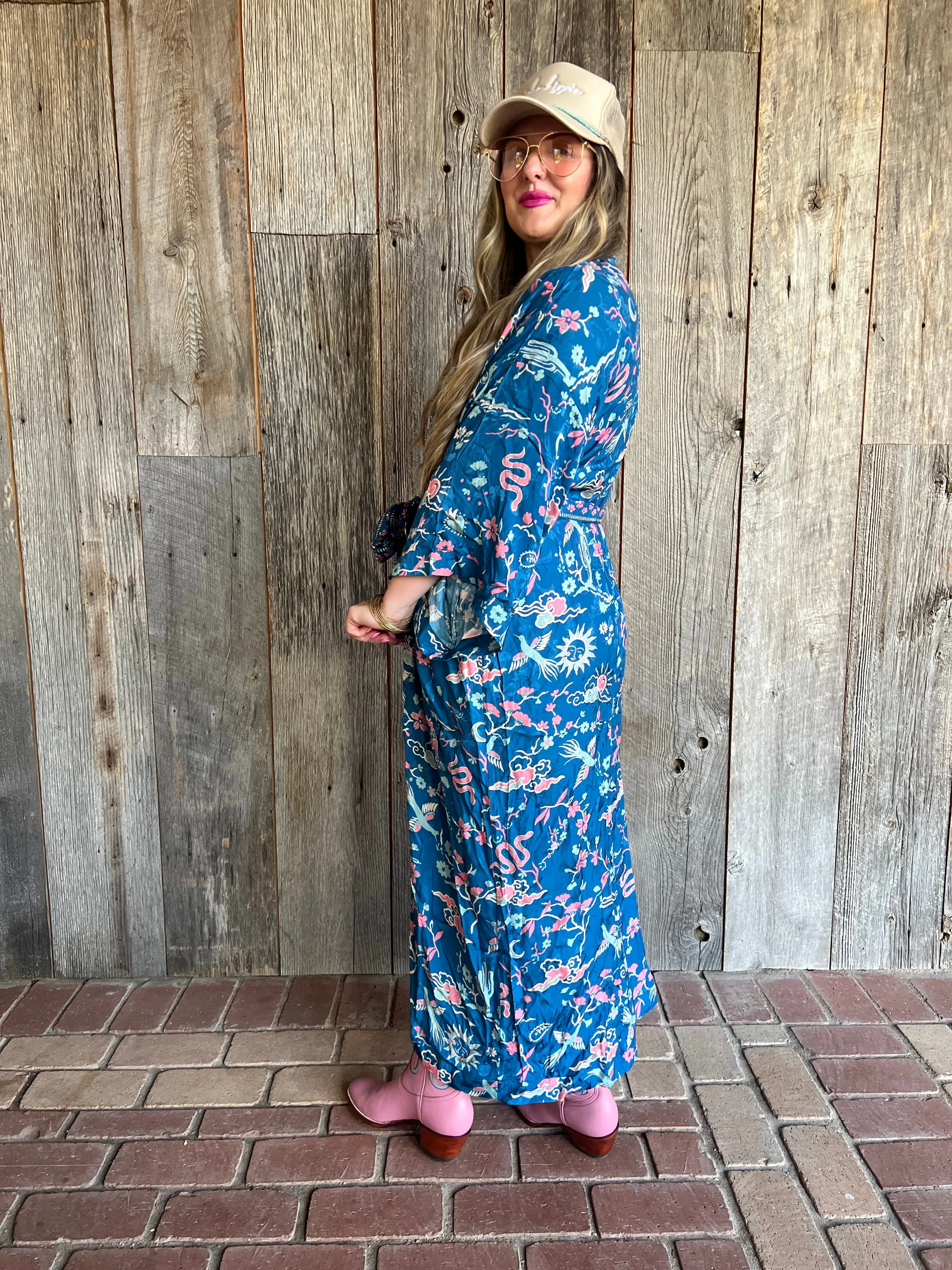 {Spell} Desert Bandita Maxi Robe - Cobalt