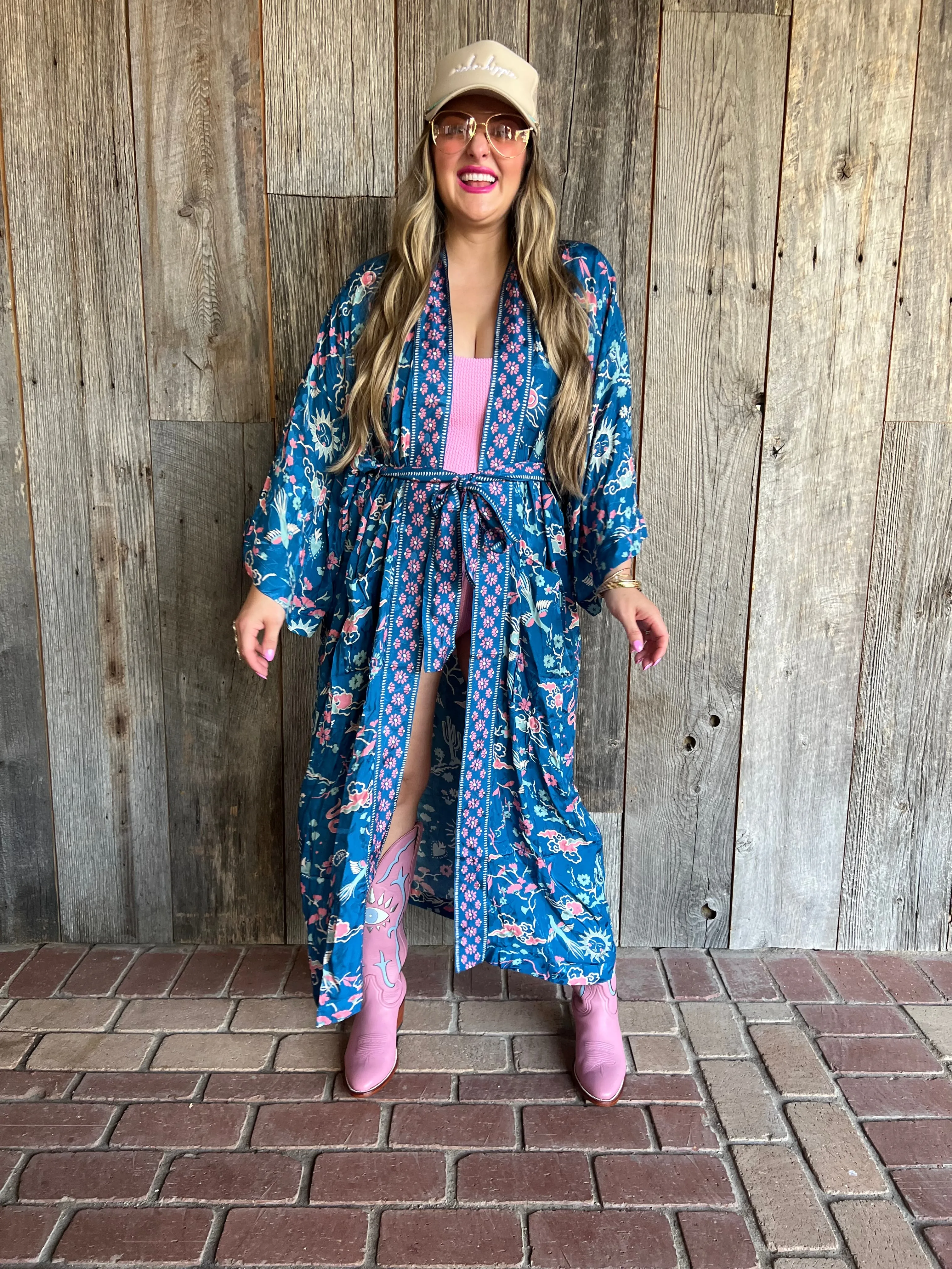 {Spell} Desert Bandita Maxi Robe - Cobalt