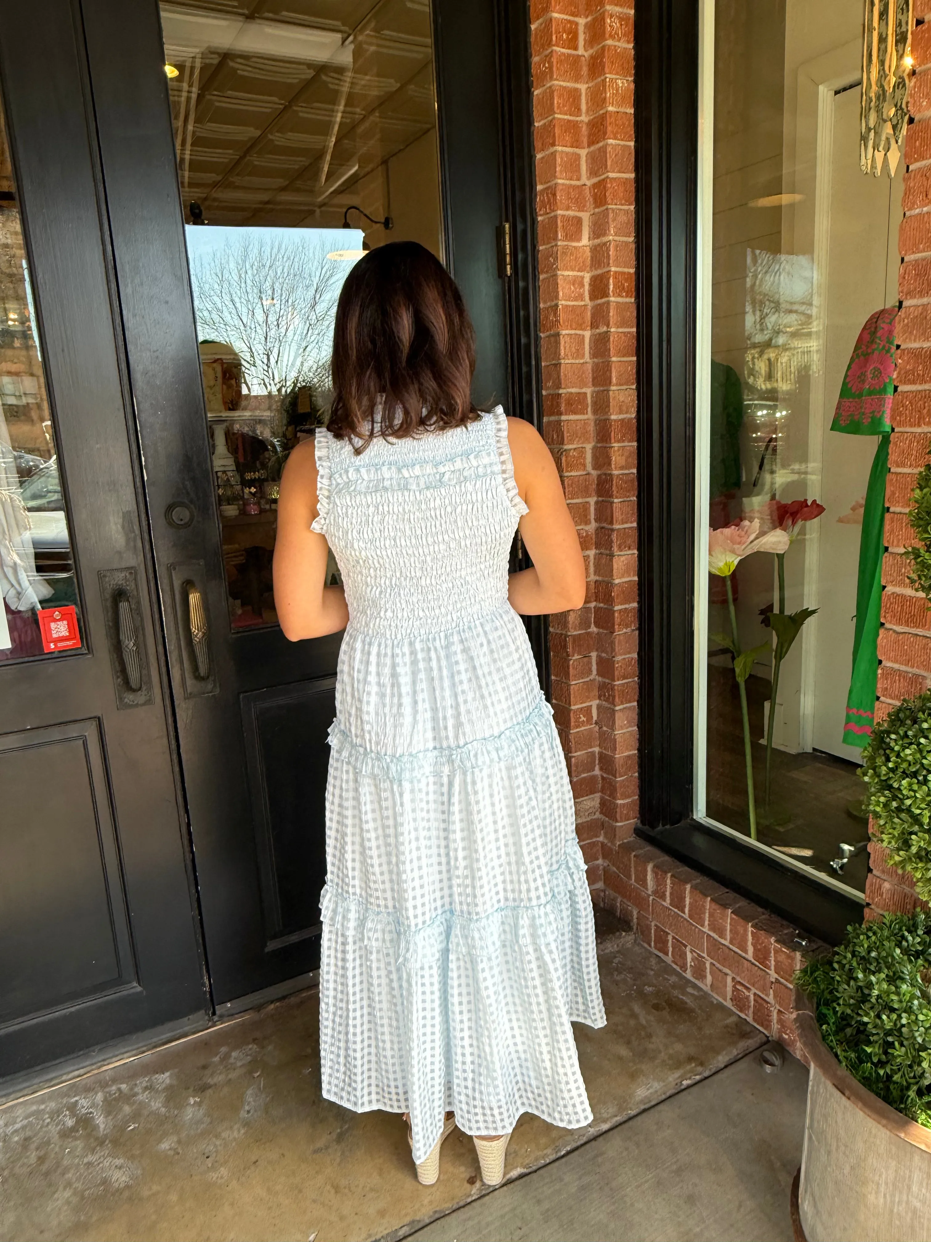 Stella Gingham Maxi Dress