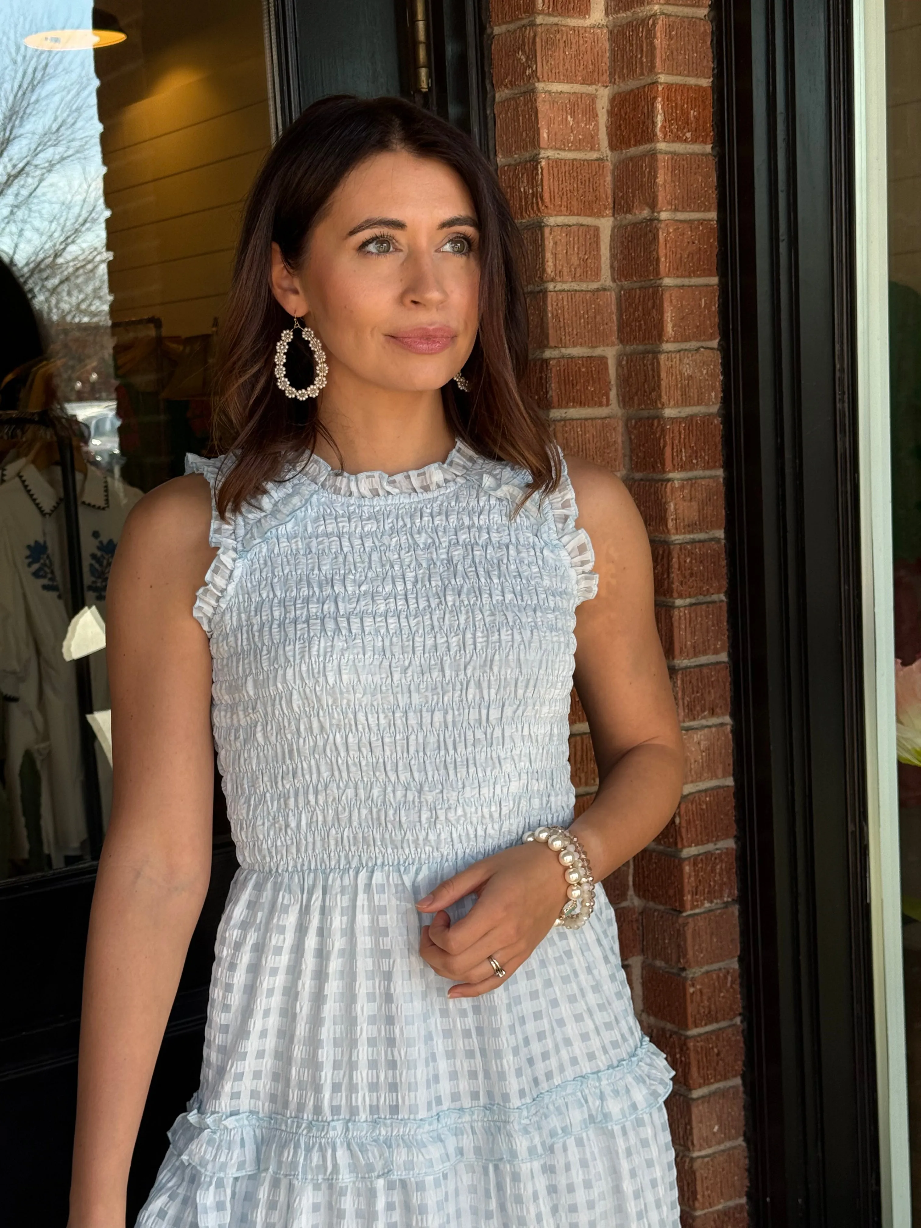Stella Gingham Maxi Dress