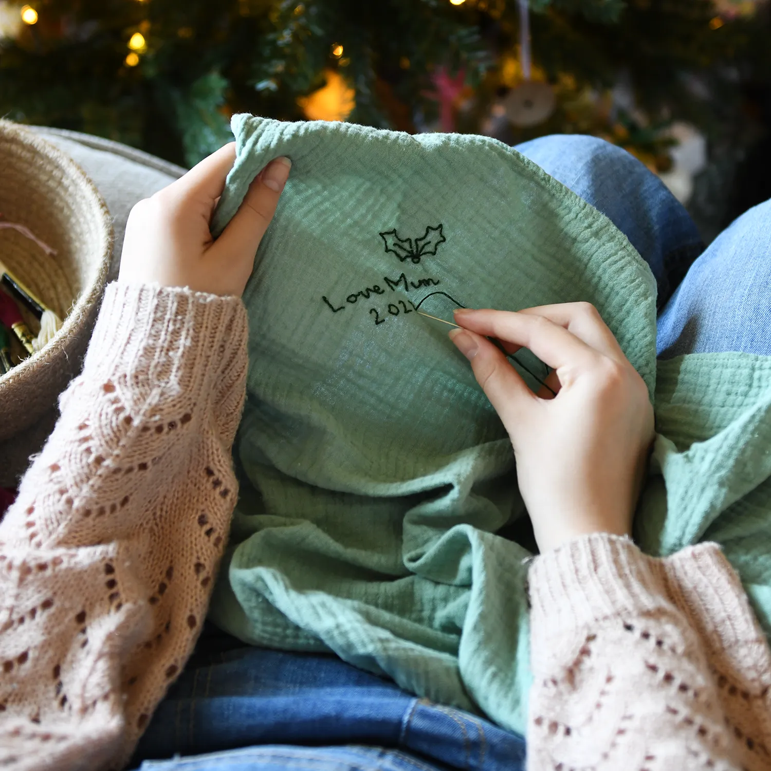Stitch And Pass Me On Reusable Fabric Gift Wrap